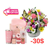 Rosy Daydreams: Spa & Bloom Gift Set