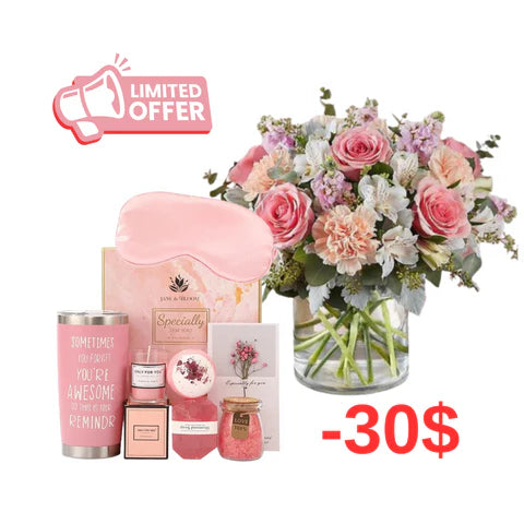 Pretty in Pink Spa & Bloom Gift Set