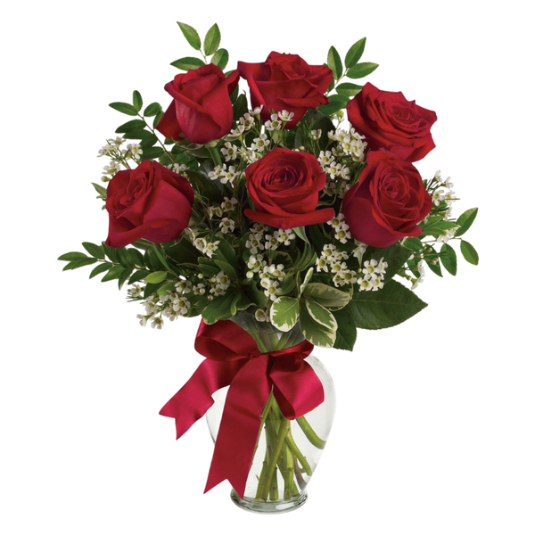 6 Red Roses